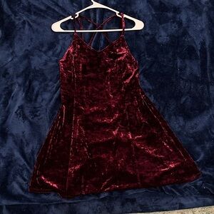 Arizona Jean Company Velvet Maroon Dress